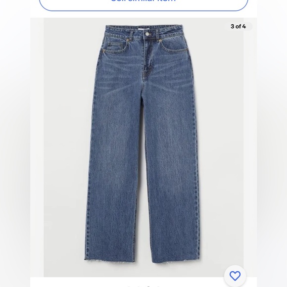 NWOT H&M Wide High Waist Ankle Length Size 10 - Picture 4 of 4